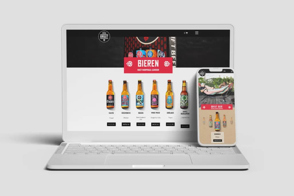 website design bruut bier beverages drinks beer websites