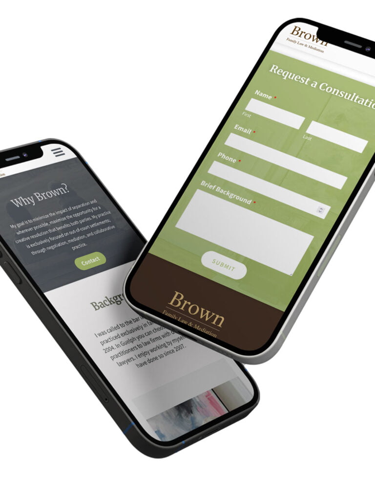Local Businesses Custom Website Design Brown Family Law Website Design Portfolio Mobile